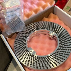 Silver Metal Disc with Holes